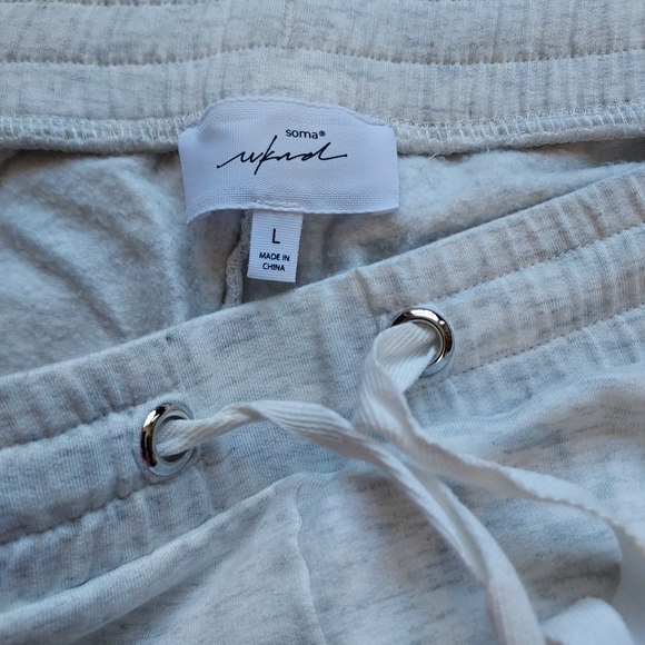 Soma Wknd Heather Crystal Rayon Lounge Jogger Pants Large Comfy - Picture 3 of 9